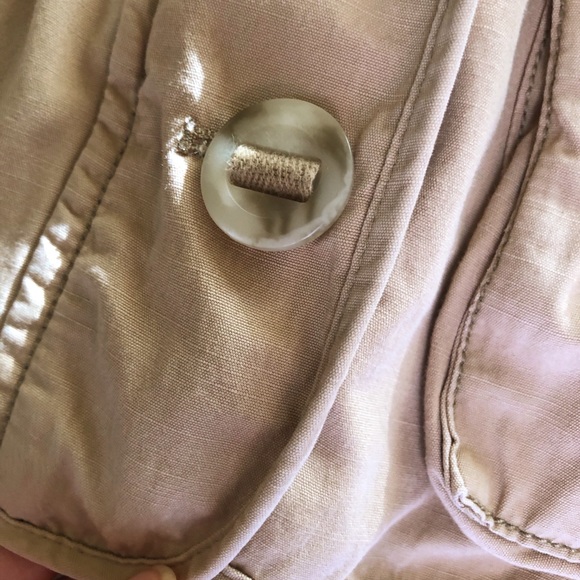 Loft Utility Jacket-Zipper and Button-Khaki-Small - Picture 7 of 7